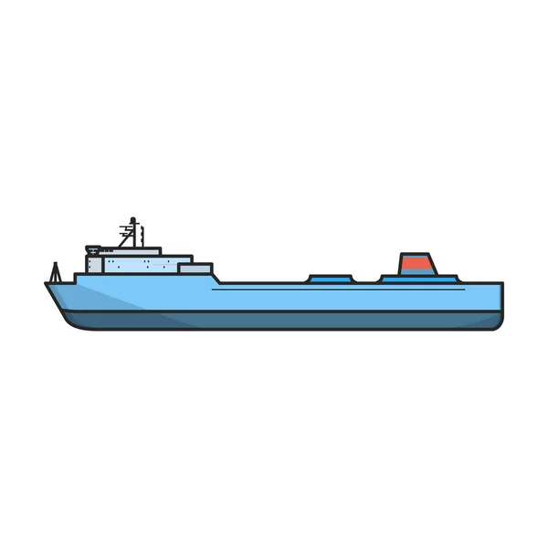 Barge Vektor Icon Color Vektor Logo Isoliert Auf Weißem Hintergrund — Stockvektor