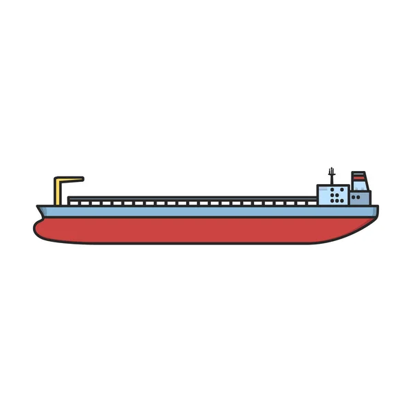 Barcaça Vetor Icon Color Logotipo Vetor Isolado Barcaça Fundo Branco — Vetor de Stock