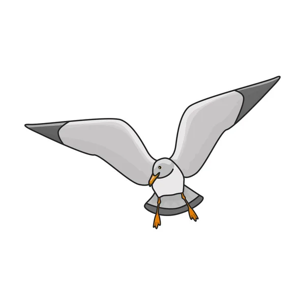 Kuş Martı Vektör Simgesi Renk Vektör Logosu Beyaz Arkaplan Kuş — Stok Vektör