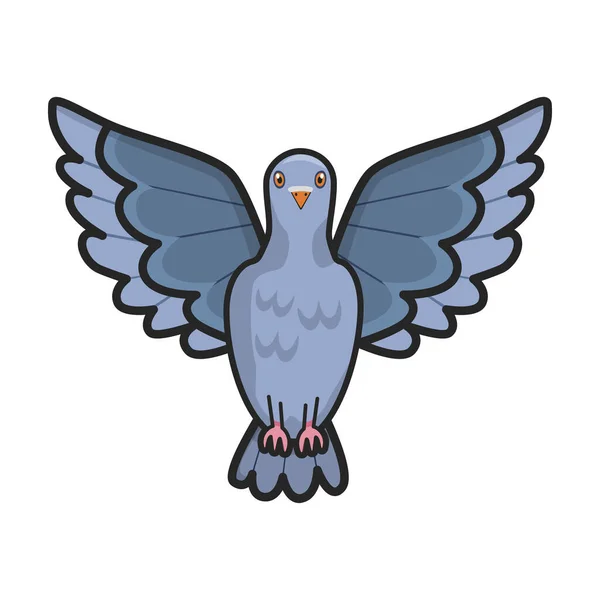 Barış Vektör Ikonunun Güvercini Barış Güvercini Üzerinde Izole Edilmiş Renk — Stok Vektör