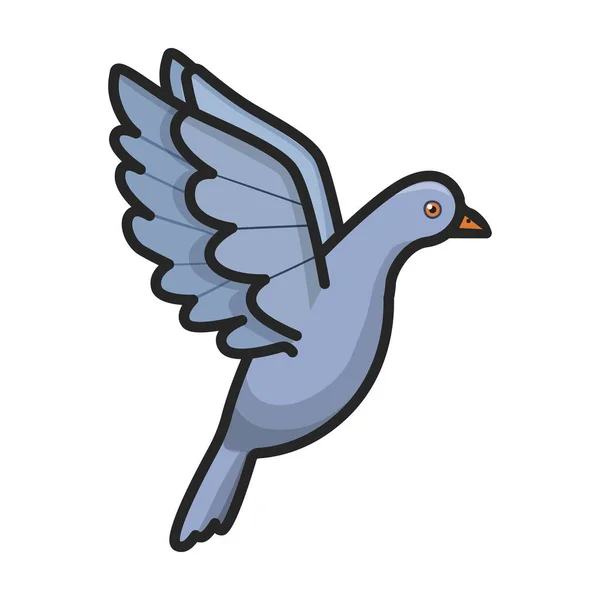아이콘의 비둘기 평화의 비둘기에 — 스톡 벡터