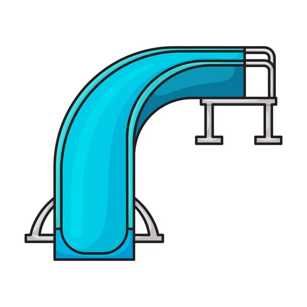 Логотип Вектора Воды Изолирован Белом Фоне Водяной Горки — стоковый вектор