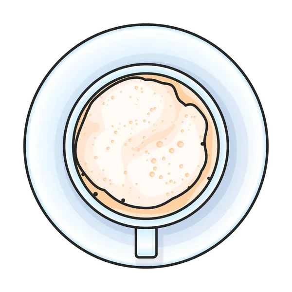 コーヒーベクターアイコン 白い背景コーヒーで分離された色ベクターのロゴ — ストックベクタ
