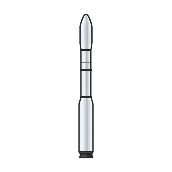 Space Rocket Vector Icon Color Vector Logo Isolated White Background — Stock Vector