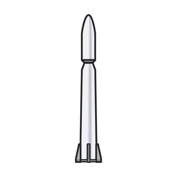 Διαστημικό Διάνυσμα Πυραύλου Icon Color Διάνυσμα Λογότυπο Απομονώνονται Λευκό Φόντο — Διανυσματικό Αρχείο