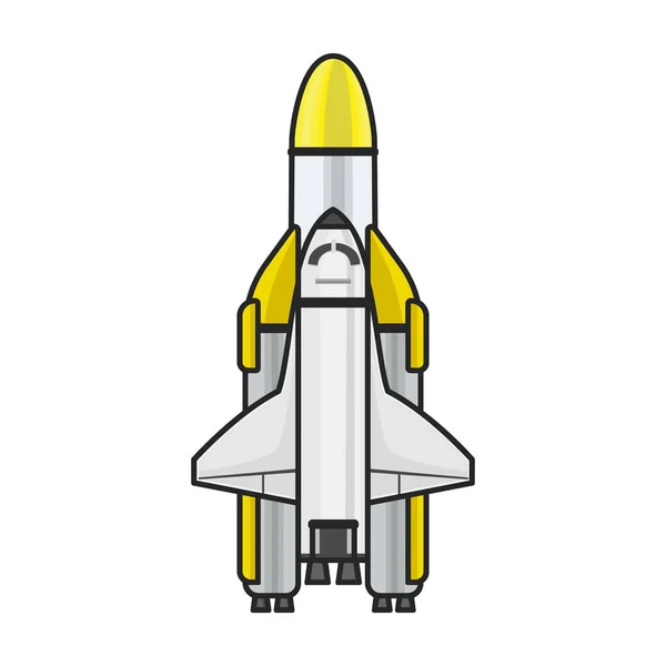 Διαστημικό Διάνυσμα Πυραύλου Icon Color Διάνυσμα Λογότυπο Απομονώνονται Λευκό Φόντο — Διανυσματικό Αρχείο