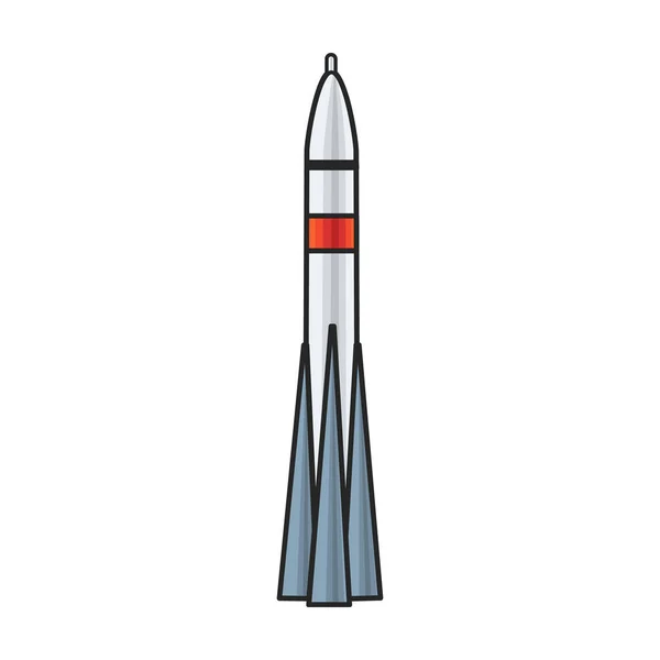 Spazio Razzo Vettore Icon Color Logo Vettoriale Isolato Razzo Spaziale — Vettoriale Stock