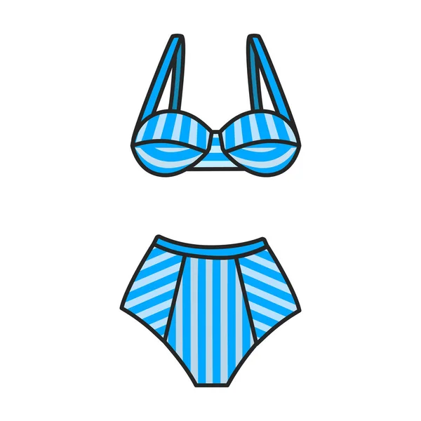 泳衣矢量图标 白色背景泳衣上孤立的彩色矢量标识 — 图库矢量图片