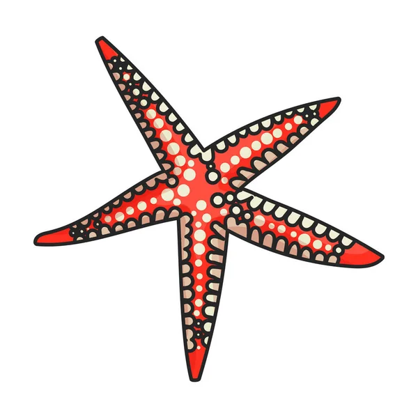 Logo Del Vector Estrellas Mar Icon Color Aislado Fondo Blanco — Vector de stock