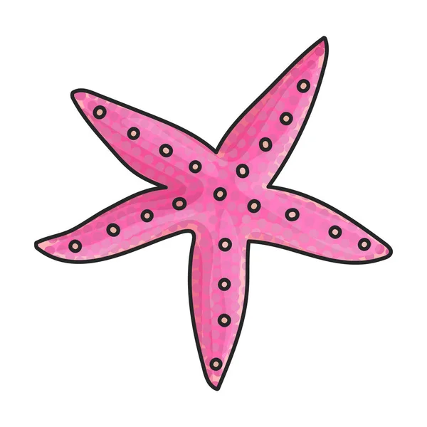Starfish Vector Icon Color Vector Logo Isolated White Background Starfish — Stock Vector