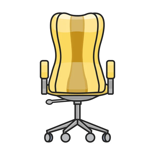 Stuhl Des Möbelvektors Icon Color Vector Logo Isoliert Auf Weißem — Stockvektor