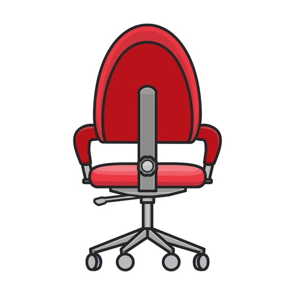 家具のベクターのアイコンの椅子 家具の白い背景の椅子で隔離される色のベクターのロゴ — ストックベクタ