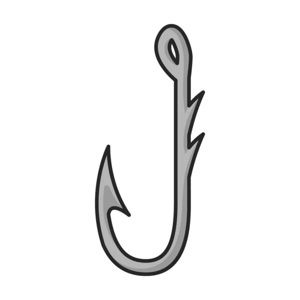 Рыба Крючок Вектор Икона Мультфильм Вектор Логотип Изолирован Белом Фоне — стоковый вектор