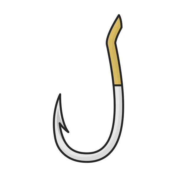 Gancio Pesca Vettoriale Icon Cartoon Logo Vettoriale Isolato Sfondo Bianco — Vettoriale Stock