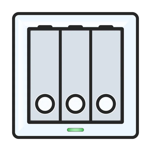 Sockel Des Schaltervektorsymbols Farbvektorlogo Isoliert Auf Weißem Hintergrund Sockel Des — Stockvektor