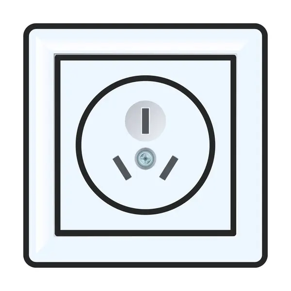 Soquete Vetor Interruptor Icon Color Logotipo Vetor Isolado Tomada Fundo —  Vetores de Stock