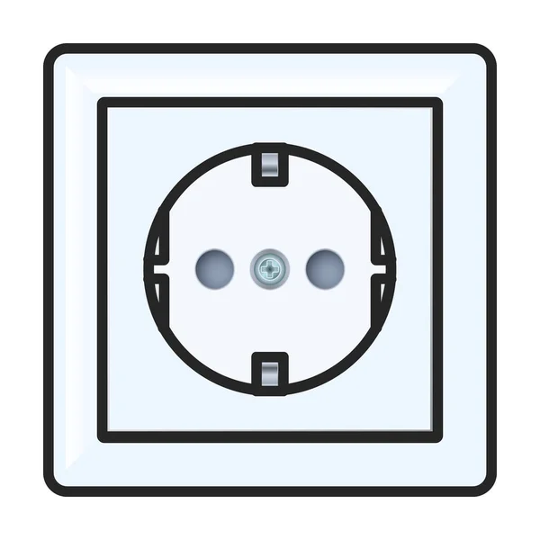 Sockel Des Schaltervektorsymbols Farbvektorlogo Isoliert Auf Weißem Hintergrund Sockel Des — Stockvektor