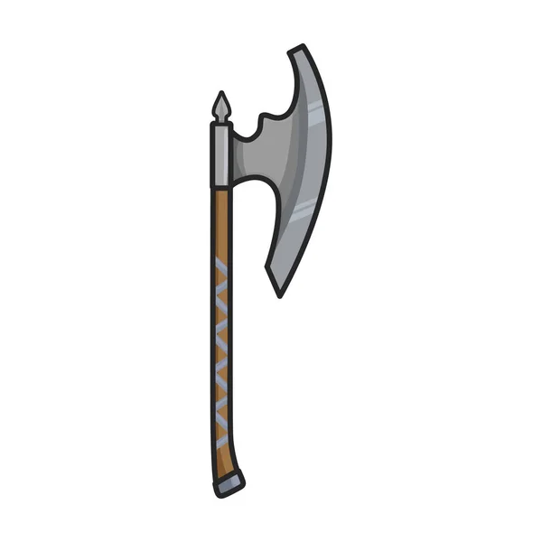 中世纪斧头矢量图标 基于中世纪斧头的彩色矢量标识 — 图库矢量图片