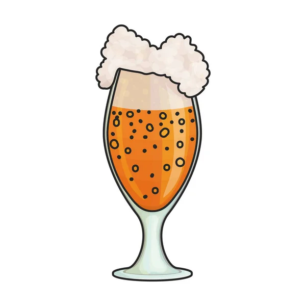 Logo Vettoriale Vetro Birra Icon Color Isolato Vetro Birra Sfondo — Vettoriale Stock