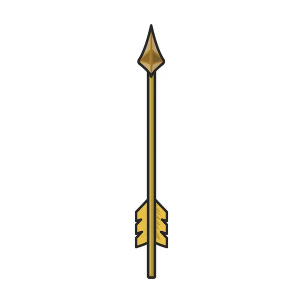 Flèche Pour Icône Vecteur Arc Logo Vectoriel Couleur Isolé Sur — Image vectorielle