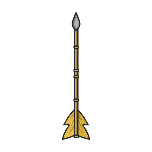 弓ベクターアイコンの矢印 弓のための白い背景矢印で隔離された色ベクターのロゴ — ストックベクタ