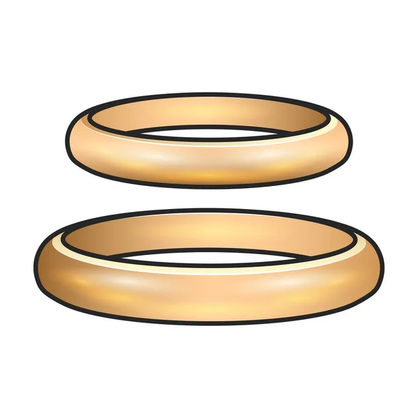 Bruiloft Ring Vector Icon Color Vector Logo Geïsoleerd Witte Achtergrond — Stockvector