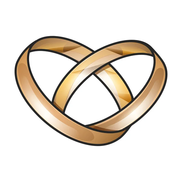 Barevný Vektor Logo Izolované Bílém Pozadí Snubní Prsten — Stockový vektor