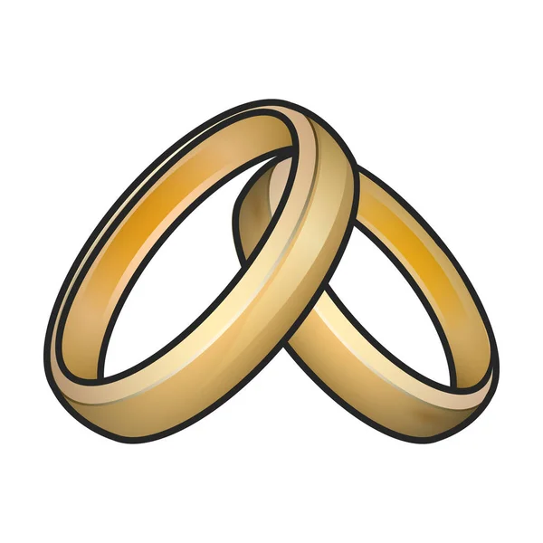 Anneau Mariage Vecteur Icon Color Logo Vecteur Isolé Sur Fond — Image vectorielle