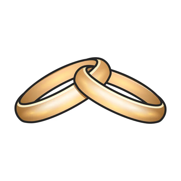 Anel Casamento Vetor Icon Color Logotipo Vetor Isolado Anel Casamento —  Vetores de Stock