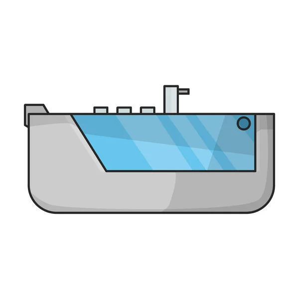 Badewannen Vektor Symbol Farbvektor Logo Isoliert Auf Weißem Hintergrund Badewanne — Stockvektor