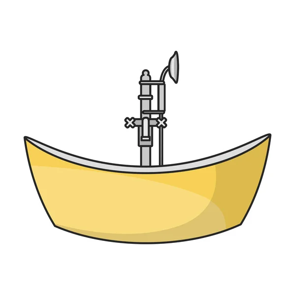 バスタブベクターアイコン 白い背景浴槽で隔離された色ベクターのロゴ — ストックベクタ