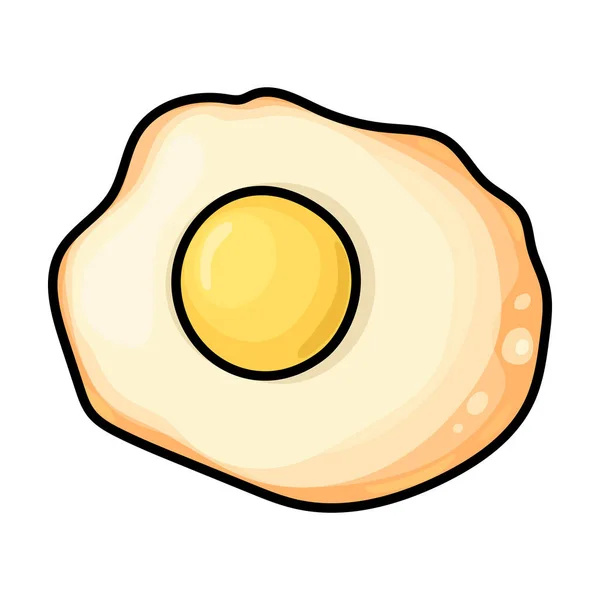 Fried Egg Vektor Icon Color Vektor Logo Isoliert Auf Weißem — Stockvektor