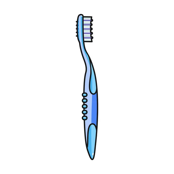 牙刷矢量图标 白色背景牙刷隔离的彩色矢量标识 — 图库矢量图片