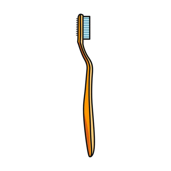 歯ブラシベクターアイコン 白い背景の歯ブラシで隔離された色ベクターのロゴ — ストックベクタ