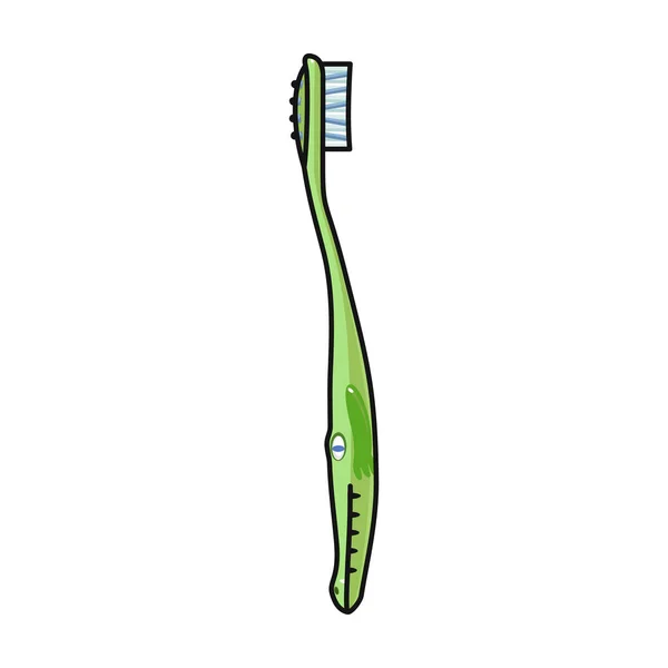 Toothbrush Vector Icon Color Vector Logo Isolated White Background Toothbrush — Stock Vector