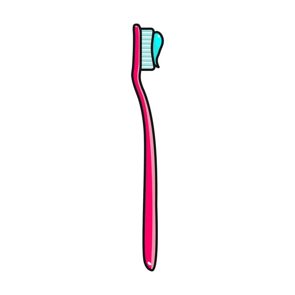 Toothbrush Vector Icon Color Vector Logo Isolated White Background Toothbrush — Stock Vector