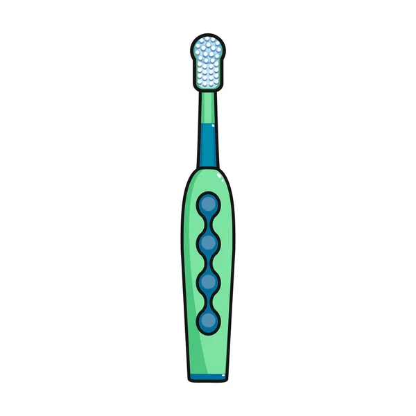 歯ブラシベクターアイコン 白い背景の歯ブラシで隔離された色ベクターのロゴ — ストックベクタ