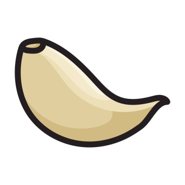 Sarımsak vektör ikonu karanfili. Beyaz arka plan sarımsak karanfiline izole edilmiş renk vektör logosu. .