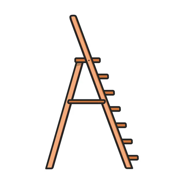 Escada Vetor Icon Color Logotipo Vetor Isolado Escada Fundo Branco — Vetor de Stock