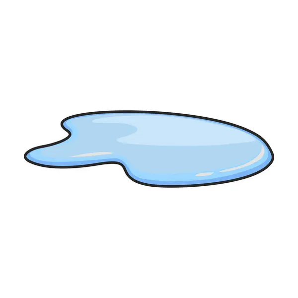水プドルベクターアイコン 白い背景水プドルで隔離された色ベクターのロゴ — ストックベクタ