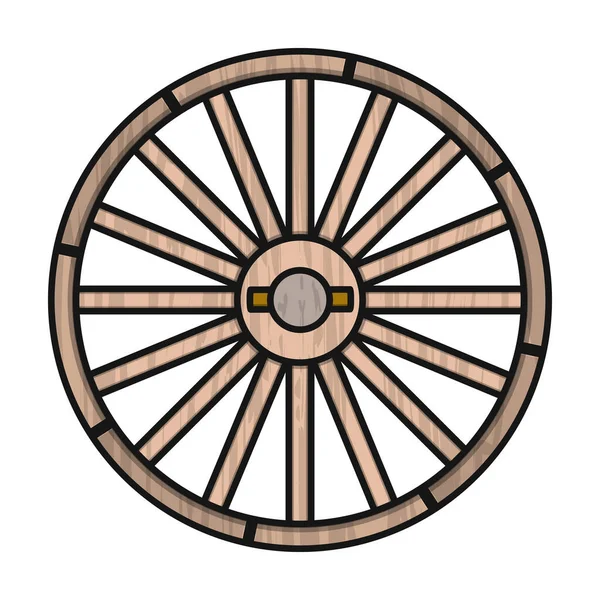 Roda Vektor Gerobak Icon Color Logo Vektor Terisolasi Pada Roda - Stok Vektor