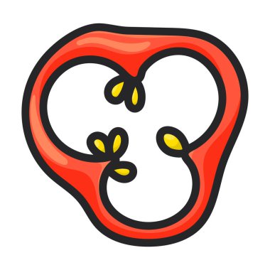 Baharatlı biber vektör simgesi. Renkli vektör logosu beyaz arkaplan baharatlı biber üzerine izole edilmiş. .