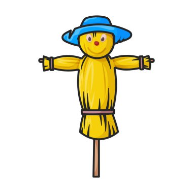 Korkuluk vektör simgesi. Renk vektör logosu beyaz arkaplan korkuluğu üzerinde izole edildi.