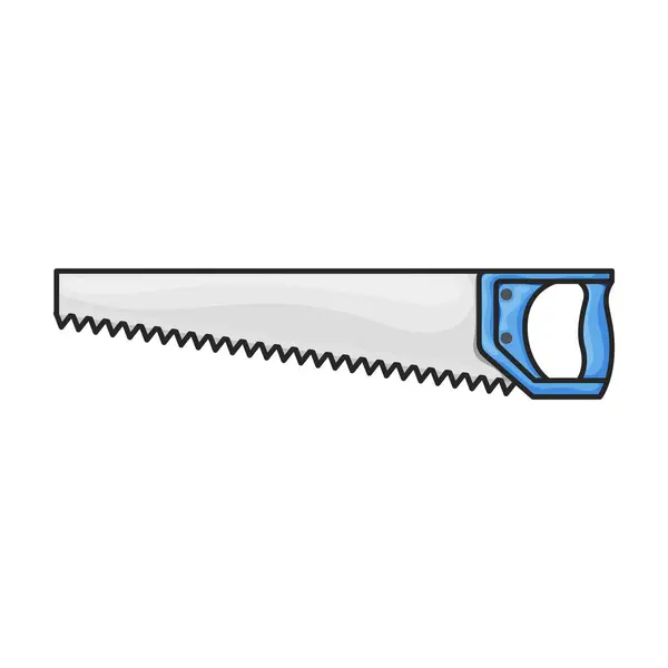 Hacksaw Vector Icon Color Vector Logo Isolated White Background Hacksaw — Stock Vector