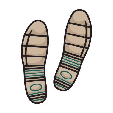 Ayakkabı vektör simgesi baskısı. Ayakkabının beyaz arka plan baskısı üzerine izole edilmiş renk vektörü logosu .