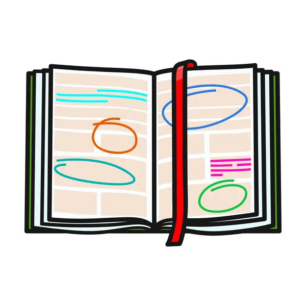 Open Book Vector Icon Color Vector Logo Isolated White Background — Stock Vector