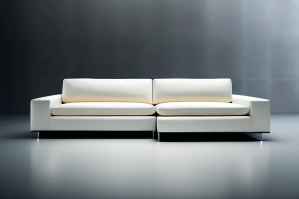 Canapé Design Blanc Moderne Look Luxueux — Photo