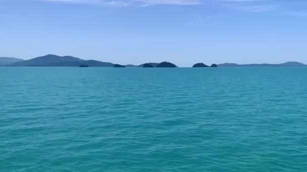 Hajó Koh Samui Szigetére Hajózik Thaiföldi Öbölbe — Stock videók