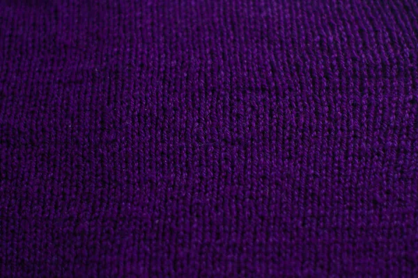 Knitted Sweater Small Braid Plain Purple Background — Stock Photo, Image
