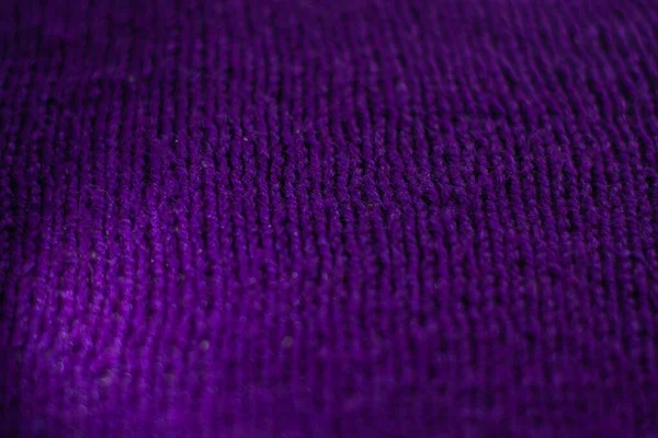 Knitted Sweater Small Braid Plain Purple Background — Stock Photo, Image